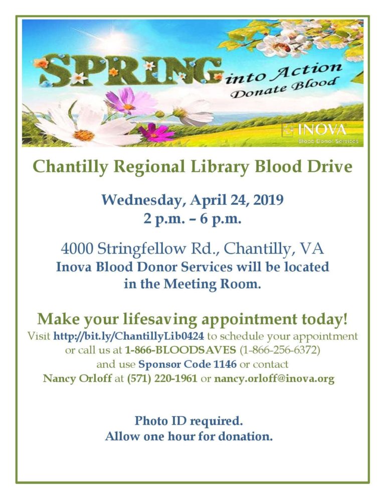 Chantilly Regional Library - Inova Blood Donor Services